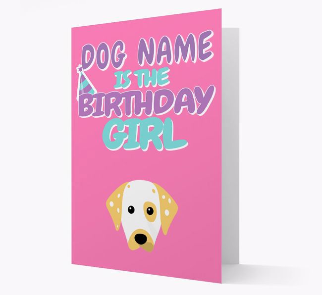 'Birthday Girl' Card with {breedFullName} Icon